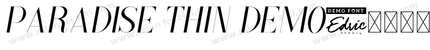 Paradise Thin Demo字体转换